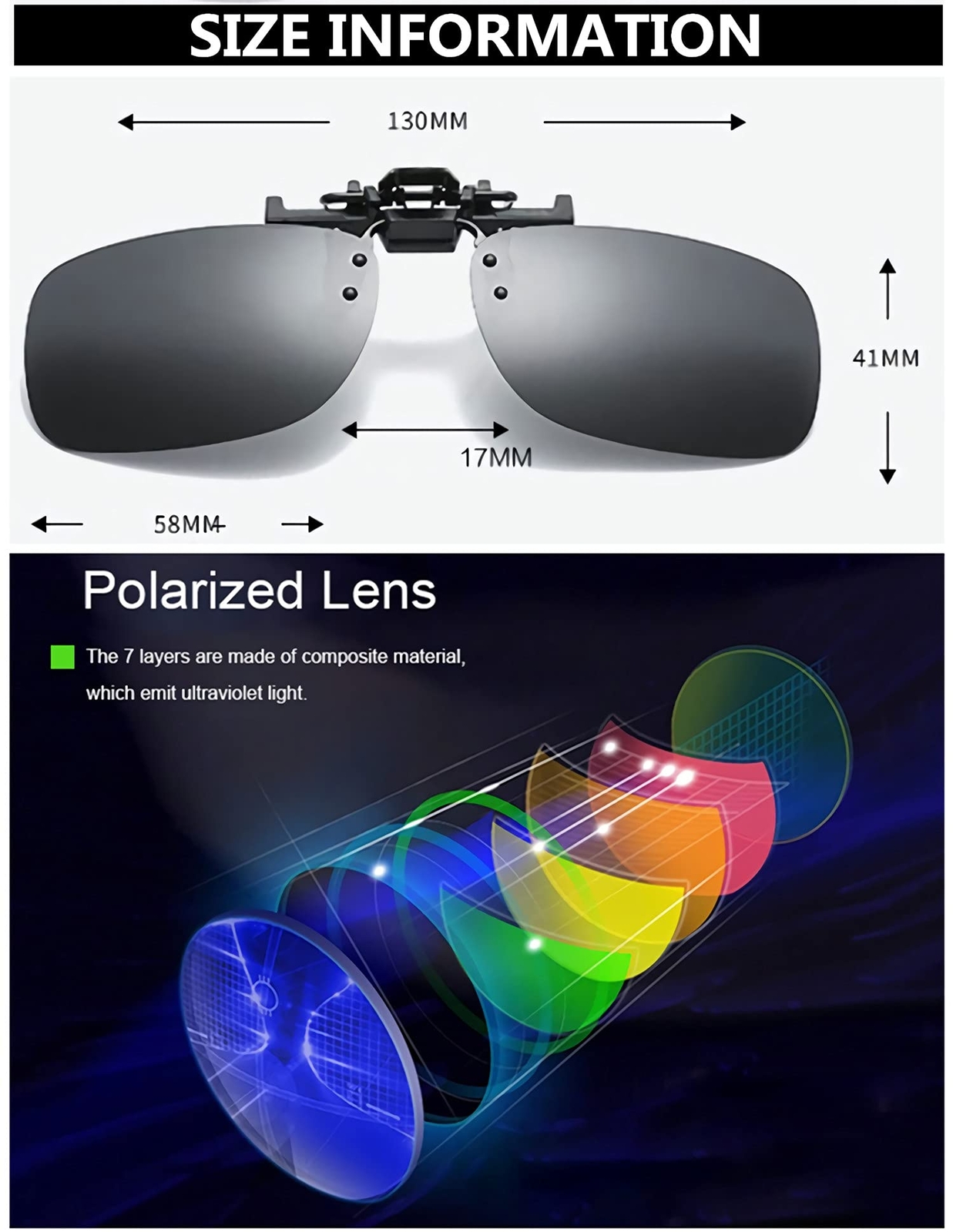 5Pcs Unisex Sunglasses Clip On Flip Up Driving Glasses Men Women Holiday best