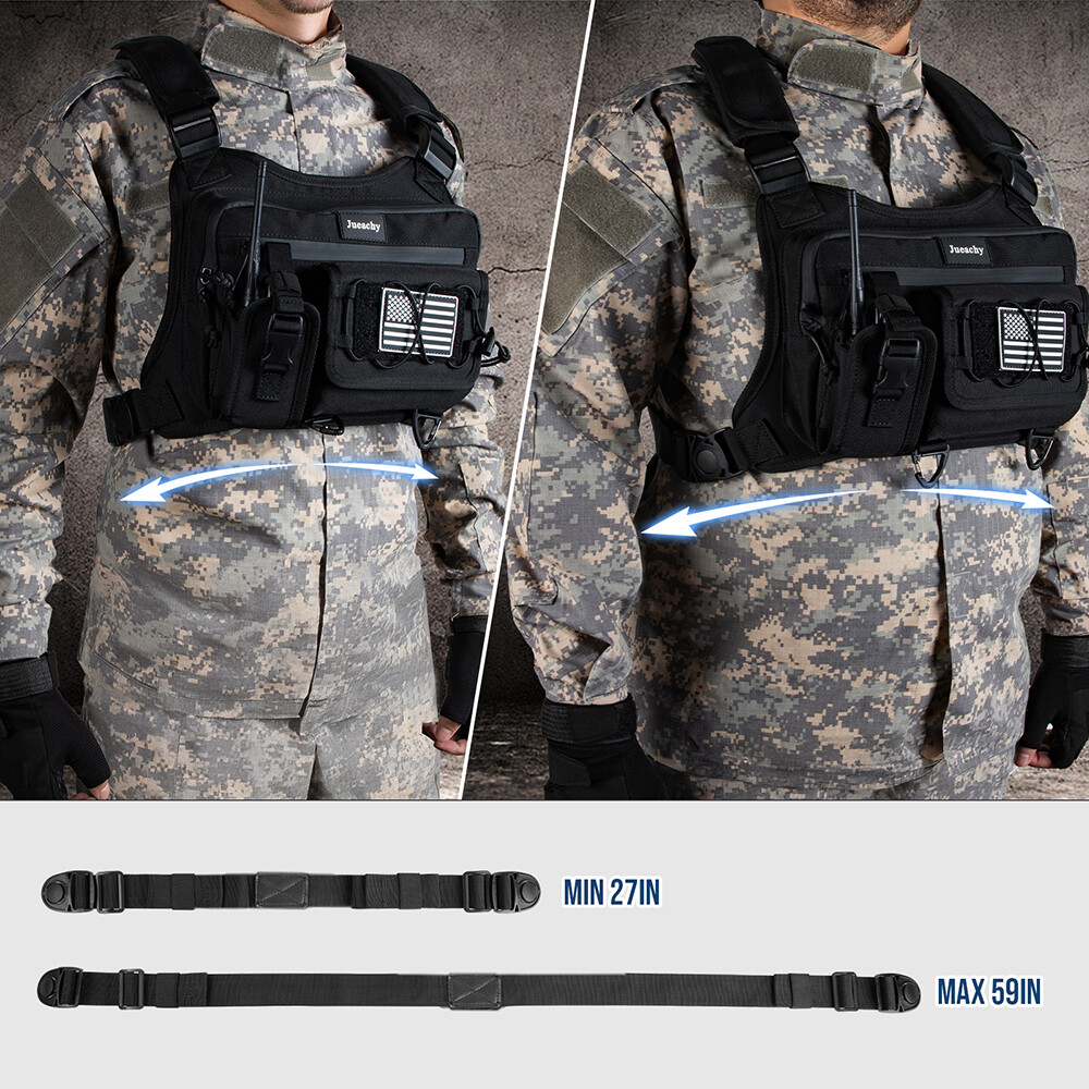 Tactical Combat Chest Rig Bag Front Pouch Outdoor Sport Protective Vest Pack Bag