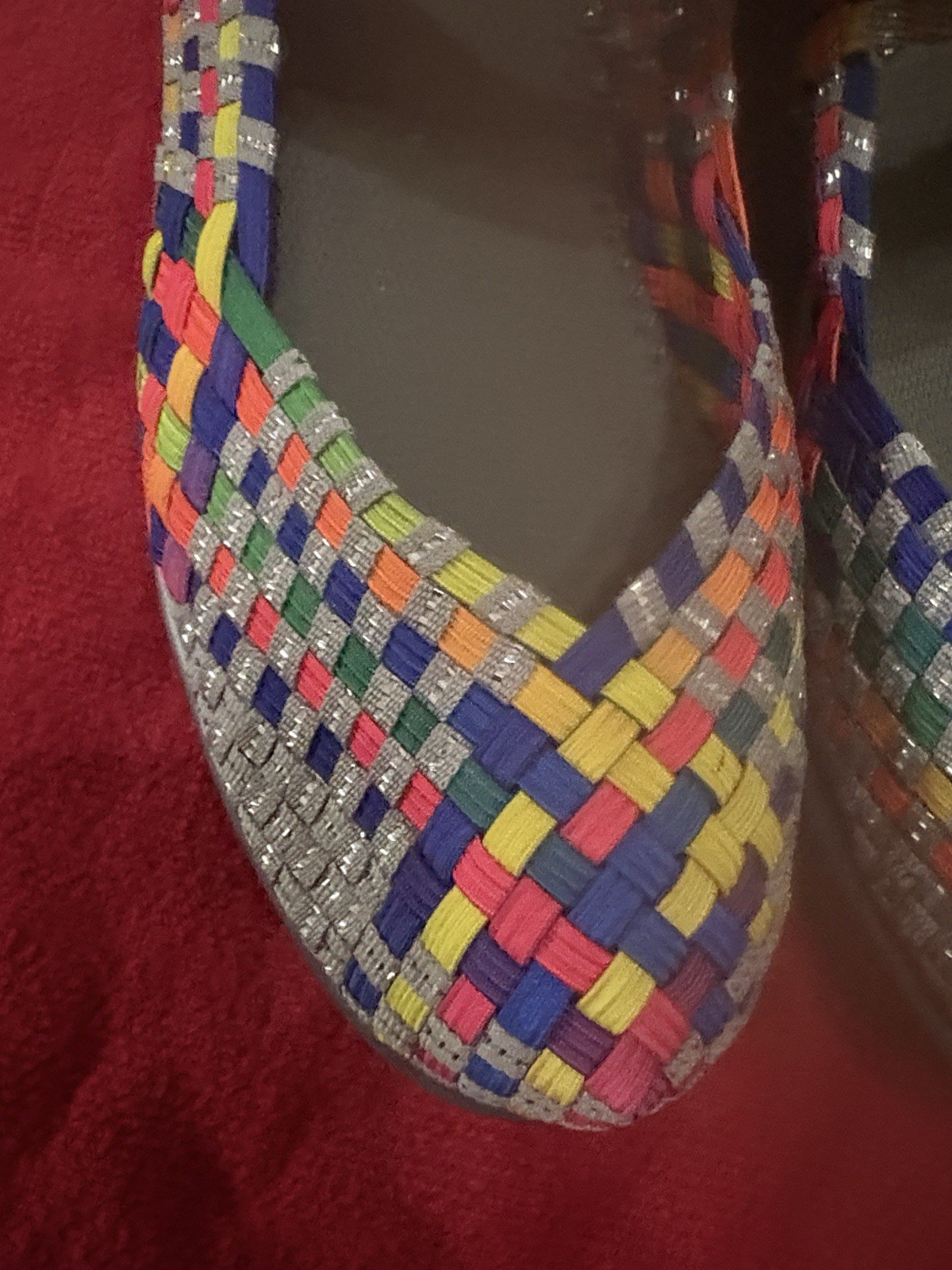 Bernie Mev Woven Synthetic Slip-On Mary Jane Flat Round Toe US 10 EU 41