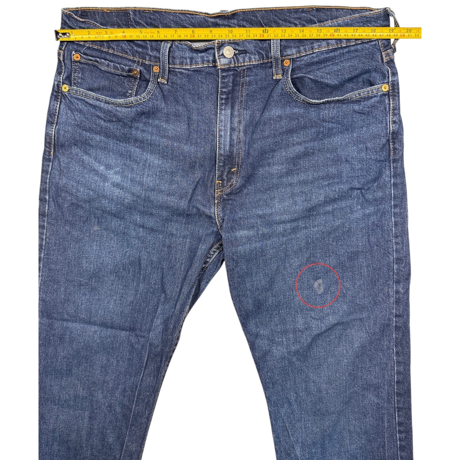 Levi’s 502 Blue Tapered Leg Regular Fit Zip Fly Men’s Jeans Size 38W 28L