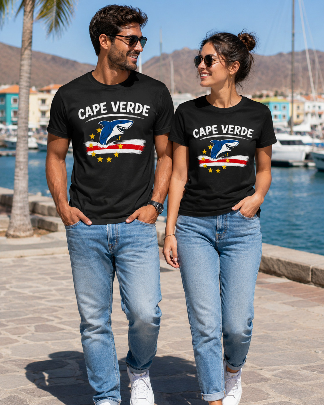 Cape Verde Flag Verdean Day Football Mens Light Cotton T-Shirt