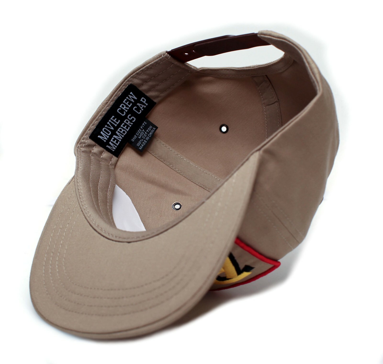 Raiders Of The Lost Ark Indiana Jones Flat Bill Hat Movie Crew Cap Adult Khaki