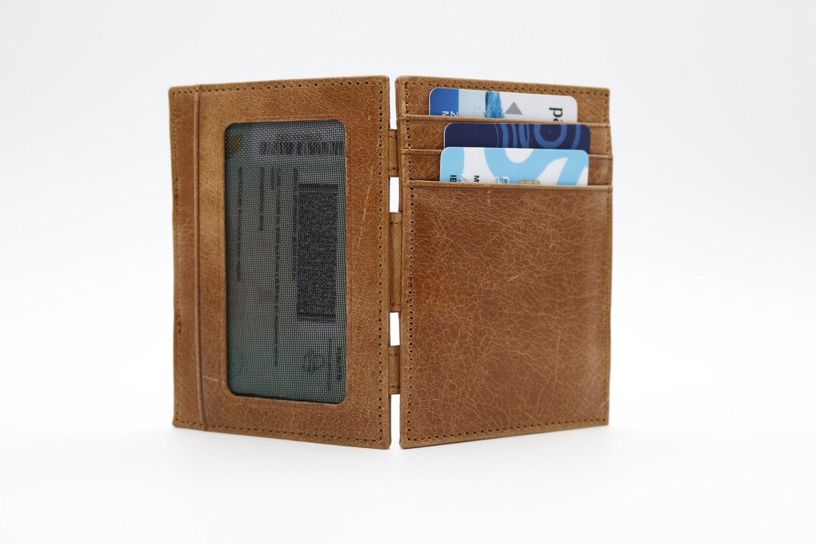 Handmade Leather Magic Slim Wallet – Minimalist RFID Front Pocket Wallet