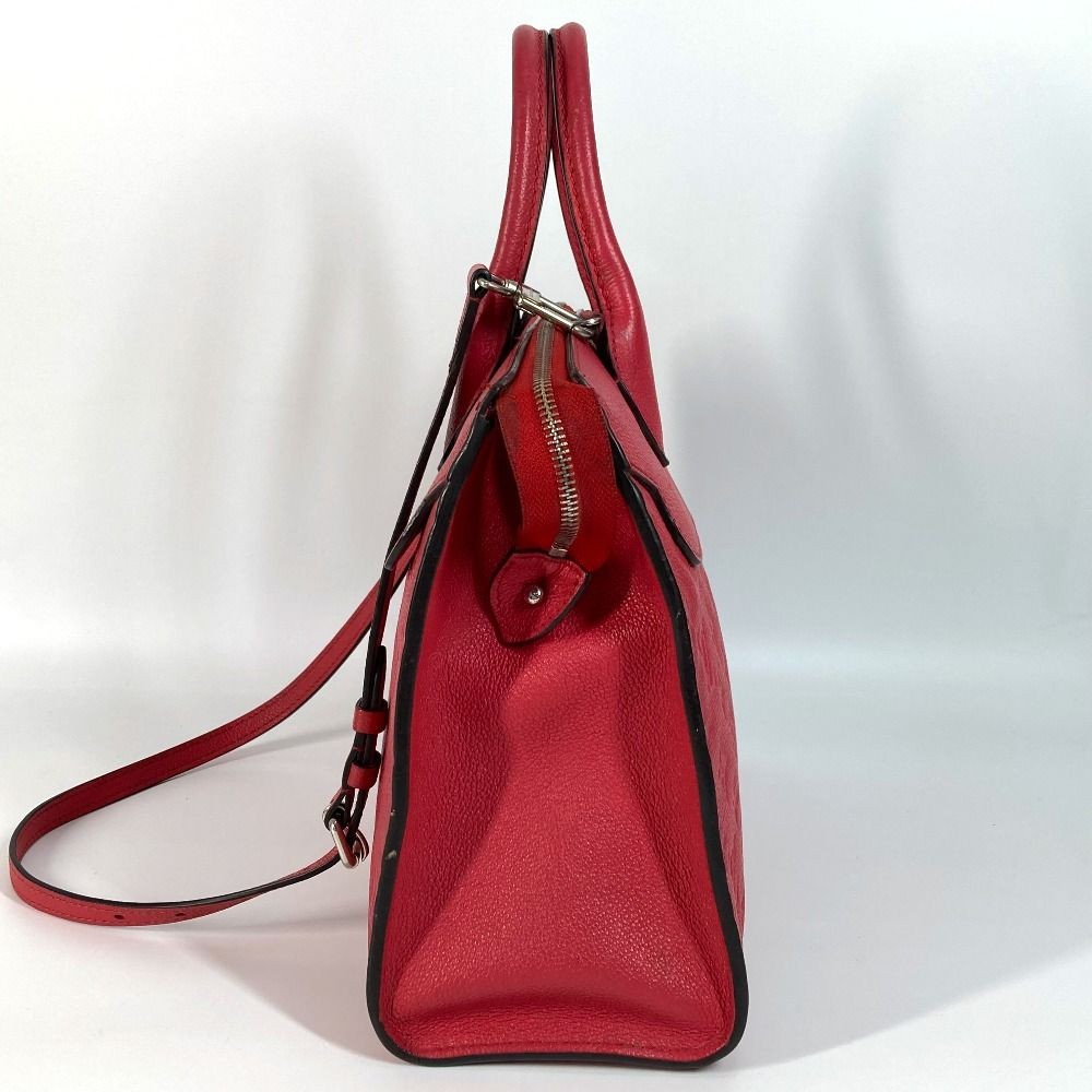 Louis Vuitton Pont Neuf MM 2WAY HandBag Tote Shoulder M42711 Red Authentic