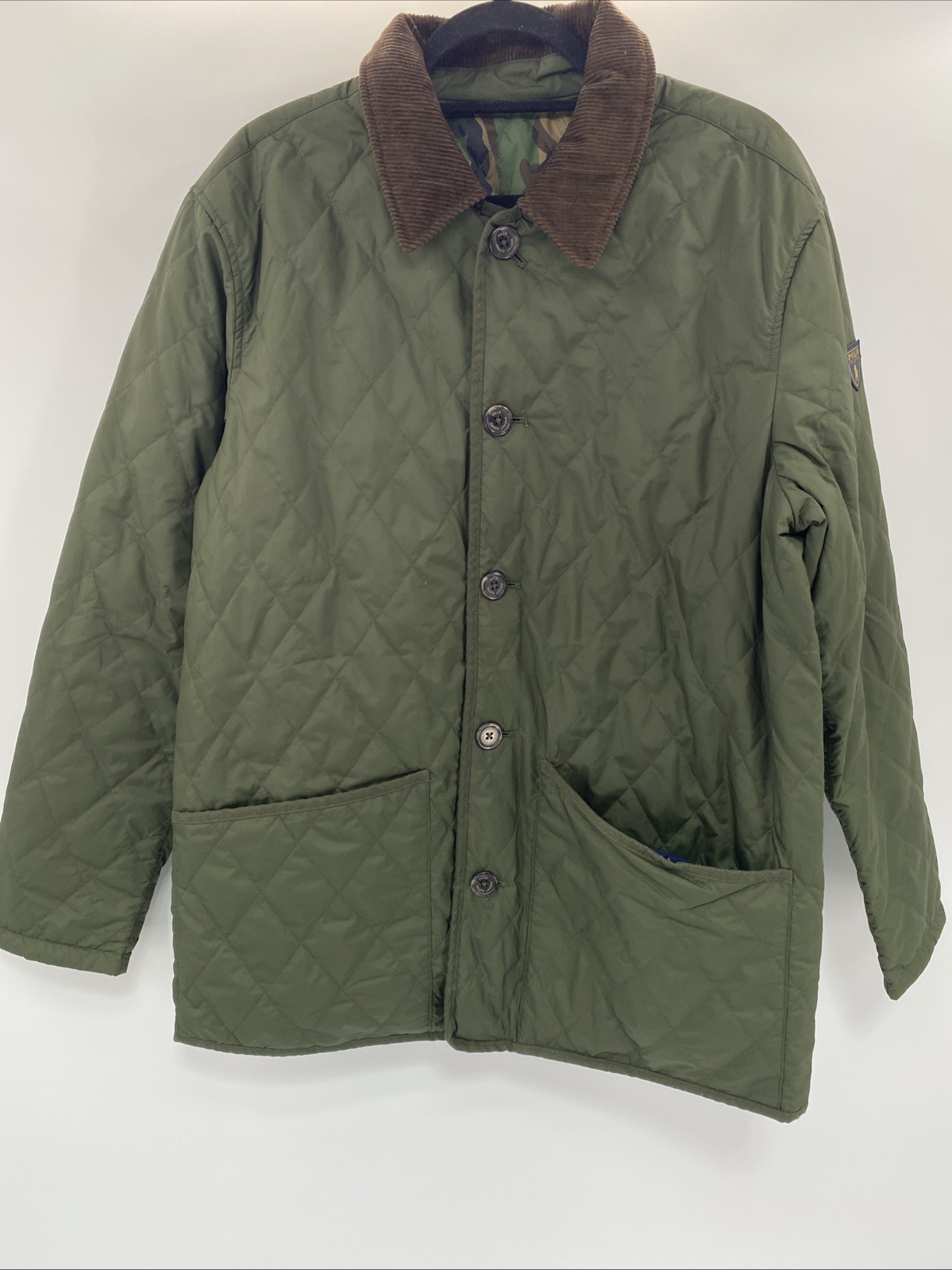 NEW Polo Ralph Lauren Jacket Mens Medium Green Camo M Classics 2 Reversible