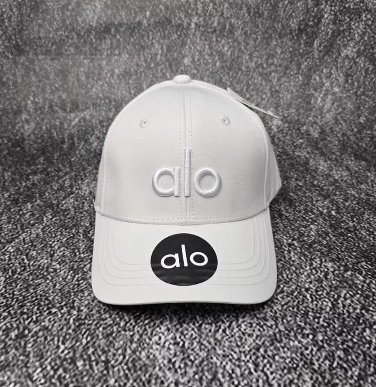 White Off-Duty Yoga Baseball Cap Adjustable Unisex Sport Casual Hat