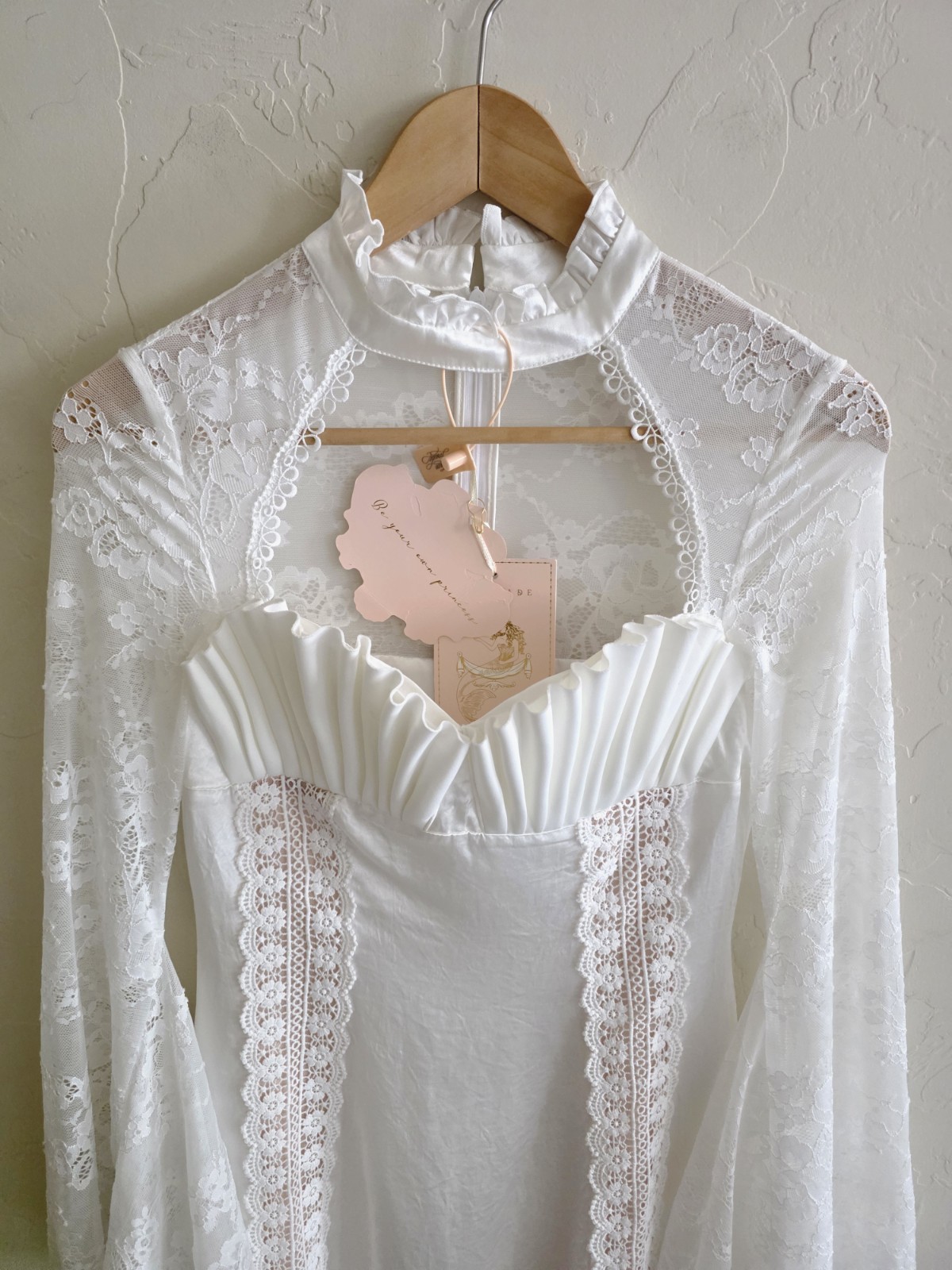 NWT LaceMade Moonlight Hera Dress Lace Victorian Edwardian White Size Small Lace