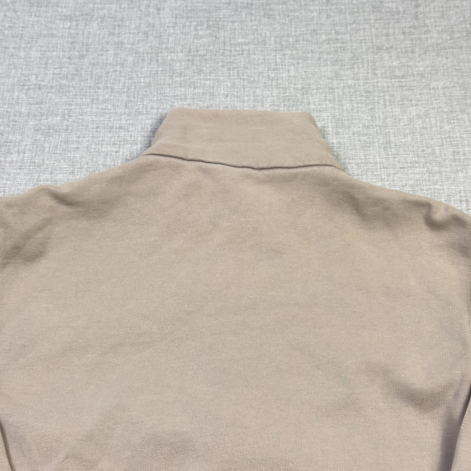 Nike Sweatshirt Mens Small Beige Full Zip Lined Insulated Pockets Graphic