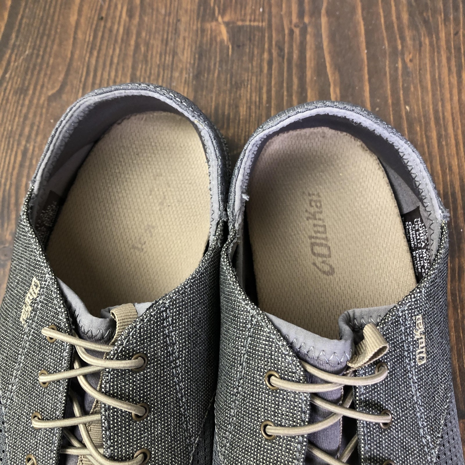 OluKai Nohea Moku Shoes Mens Size 12 Gray Mesh Lace Up Casual Boat Shoes Comfort