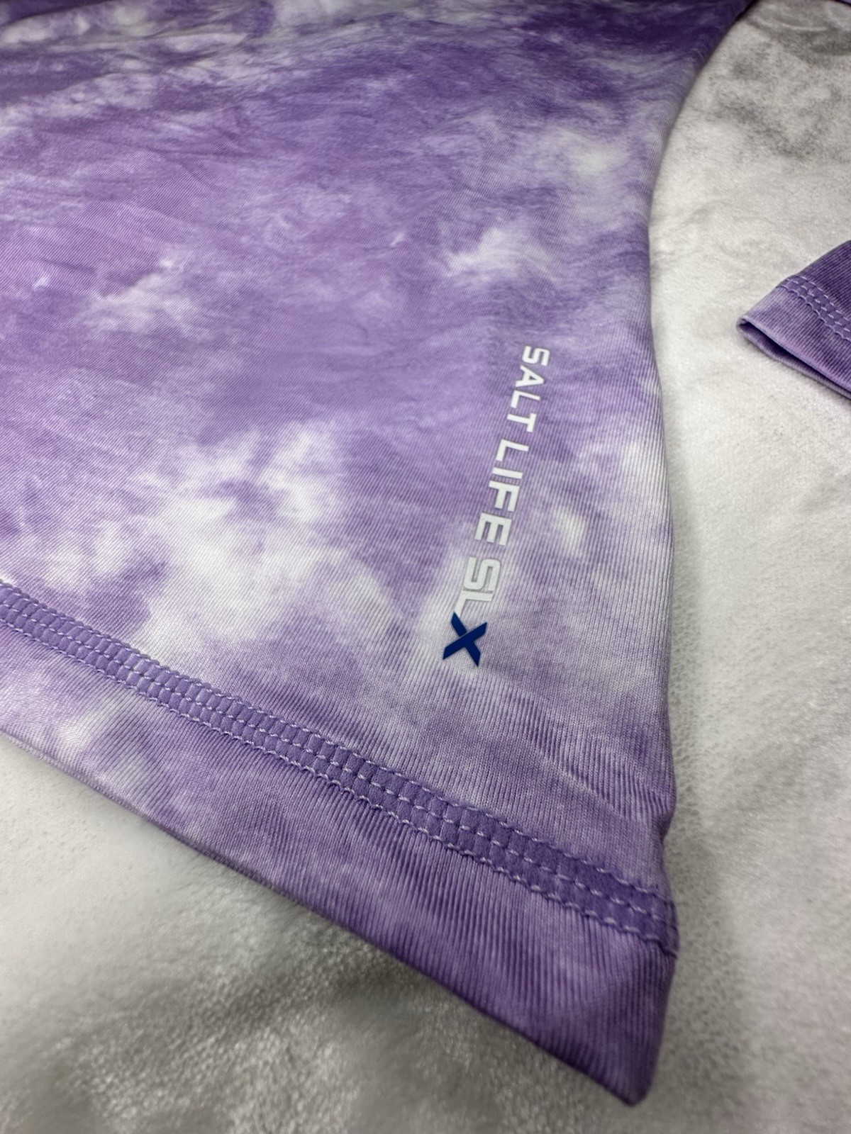 Salt Life SLX Performance Long Sleeve Shirt Womens L Purple Tie Dye NWT