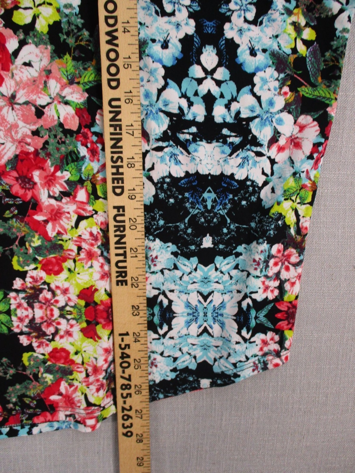 Dressbarn Womens Floral Print Top 2X Polyester Spandex Blend Made In USA