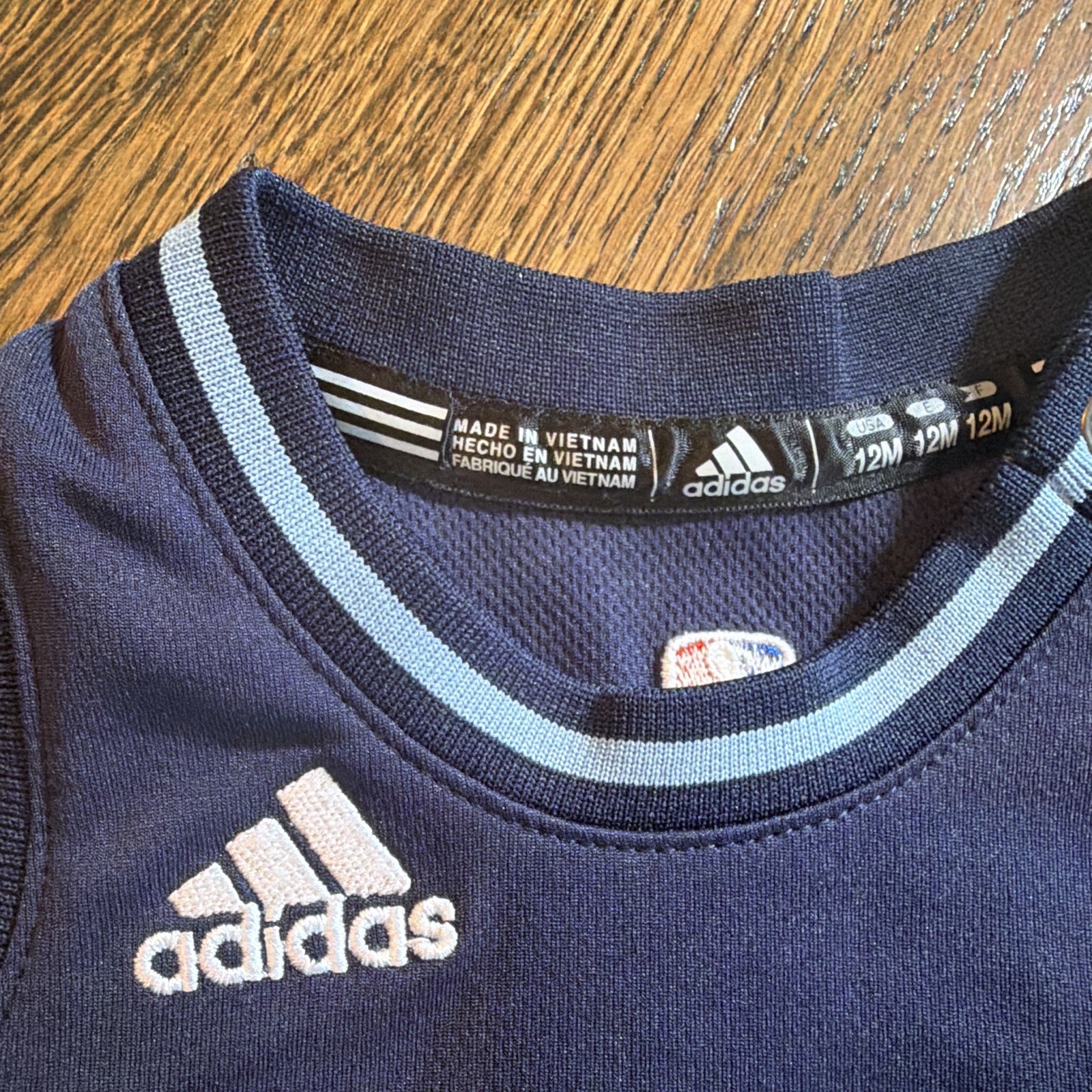adidas NBA Memphis Conley #11 Navy Mesh One-Piece Bodysuit 12M Snap