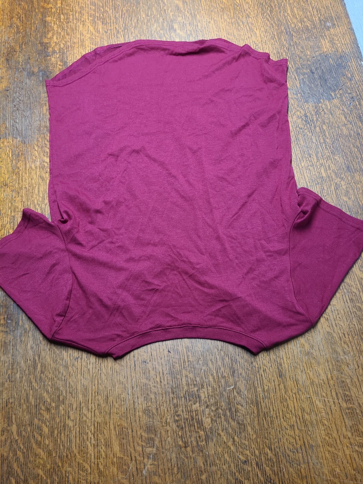 Riyiper Womens Maroon Top Shirt Short Sleeve Red Size Large V Neck NWOT