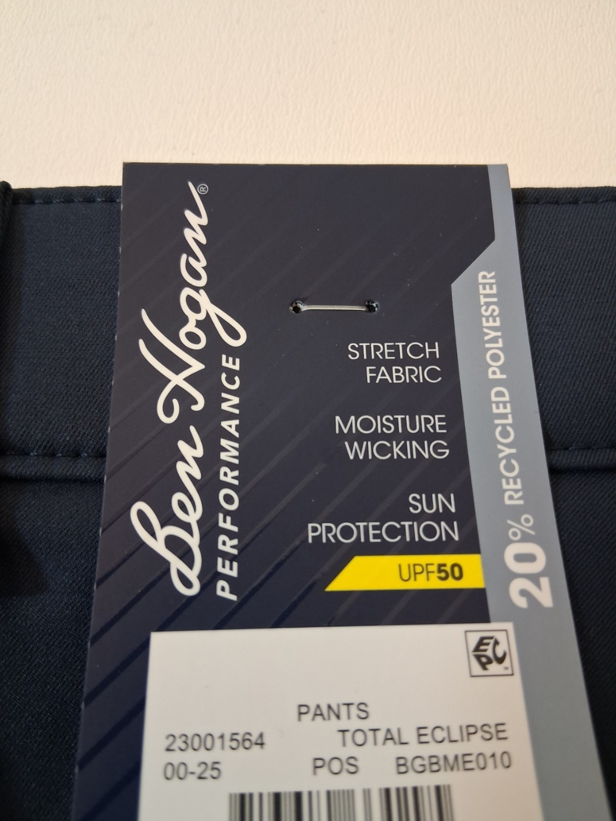 Ben Hogan Mens Performance Pants Stretch Fabric Size 32×32 Navy Blue New
