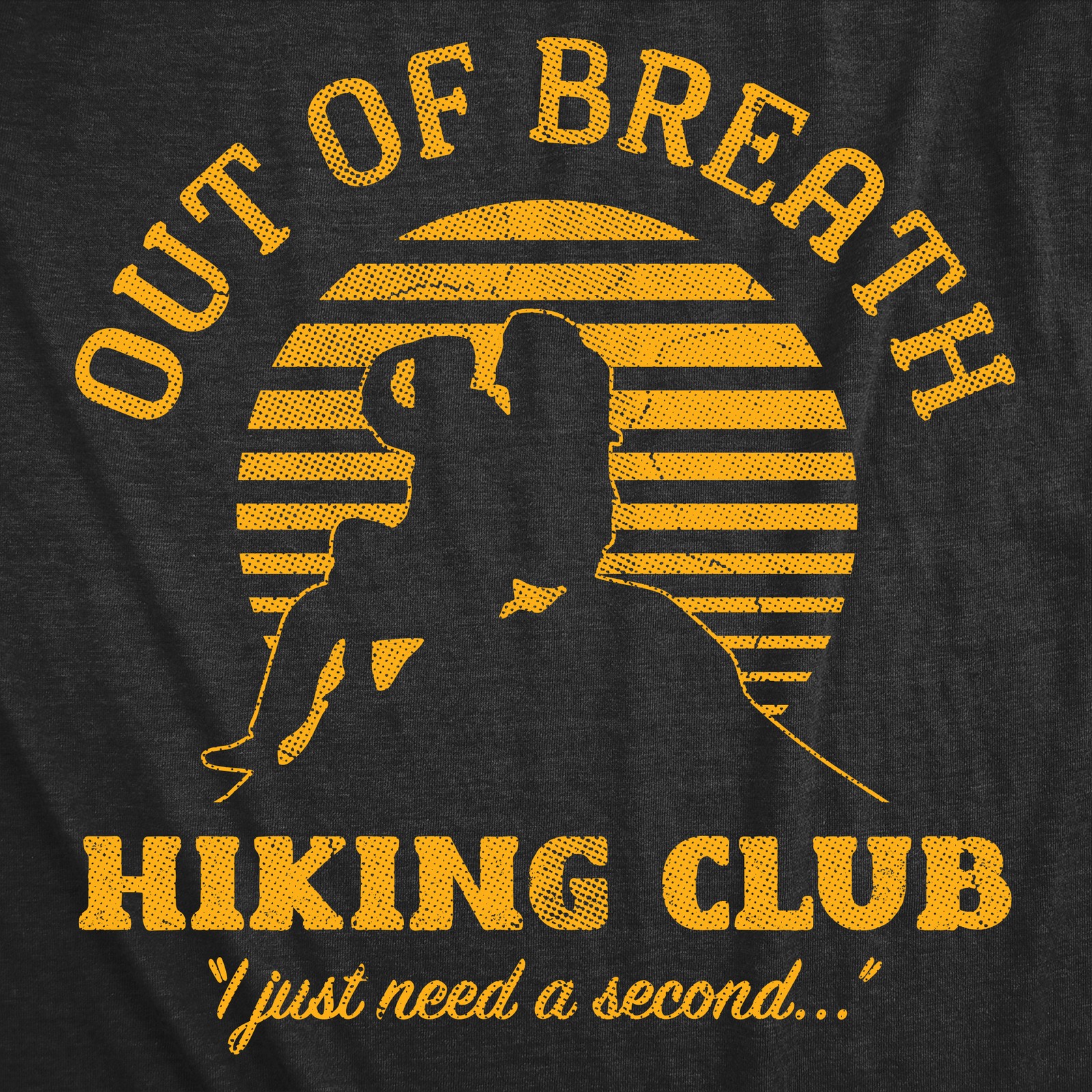 Mens Funny T Shirts Out Of Breath Hiking Club Sarcastic Nature Graphic Novelty