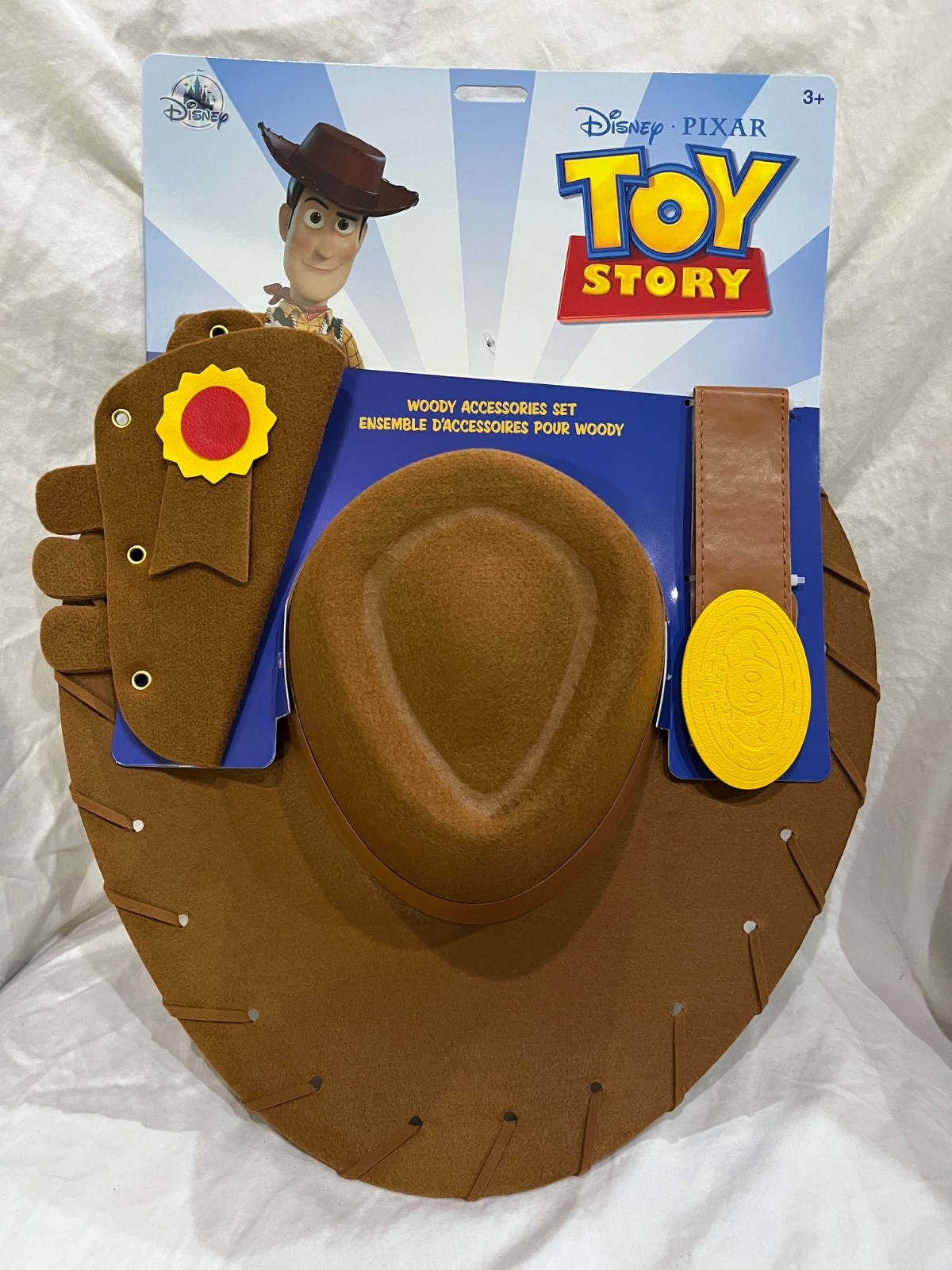 Disney Store Boys Woody Costume Accessory Set Hat Holster Belt Toy Story NEW