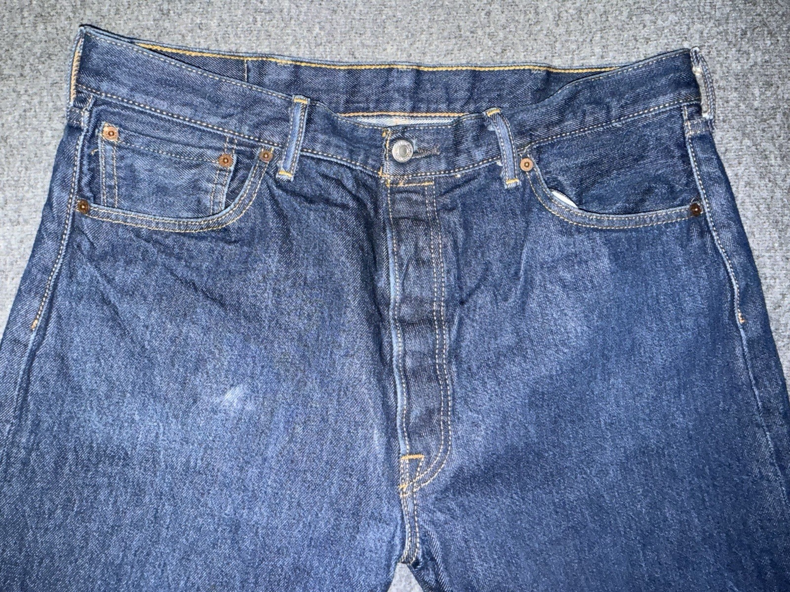 Levis Original 501 Denim Jeans Shrink To Fit Men’s Size 38×32 Straight 2016