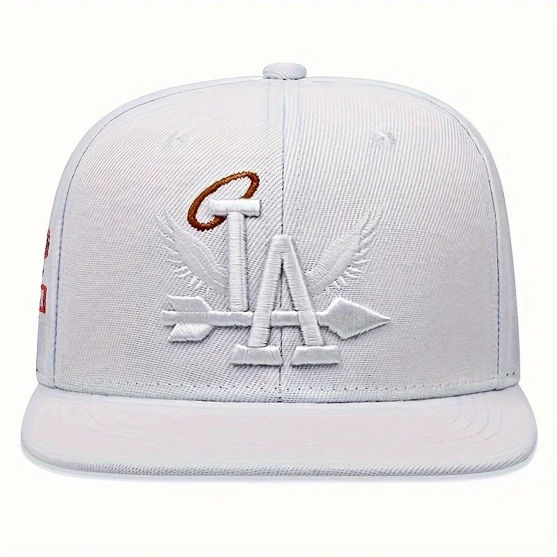 LA Flat Brim Snapback Embroidered Hip-Hop Streetwear Los Angeles Baseball Cap