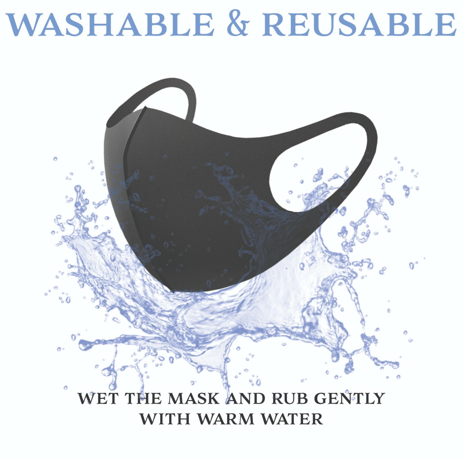 New 3D Unisex Face Mask Washable Reusable Breathable US Seller In Stock 5 Color