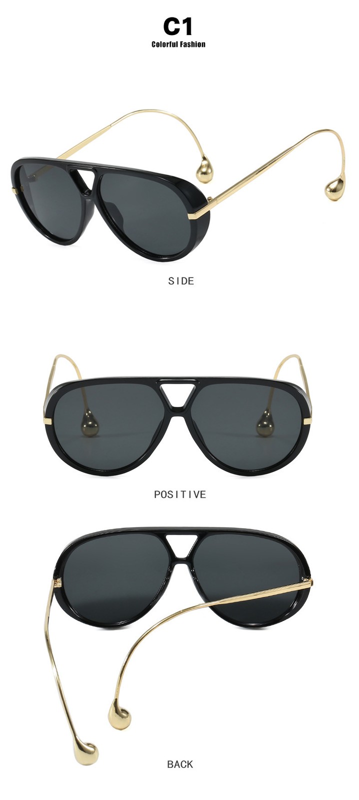 Women Sunglasses Classic Fits All Retro 100% UV Supersized Aviator Pilot Shades