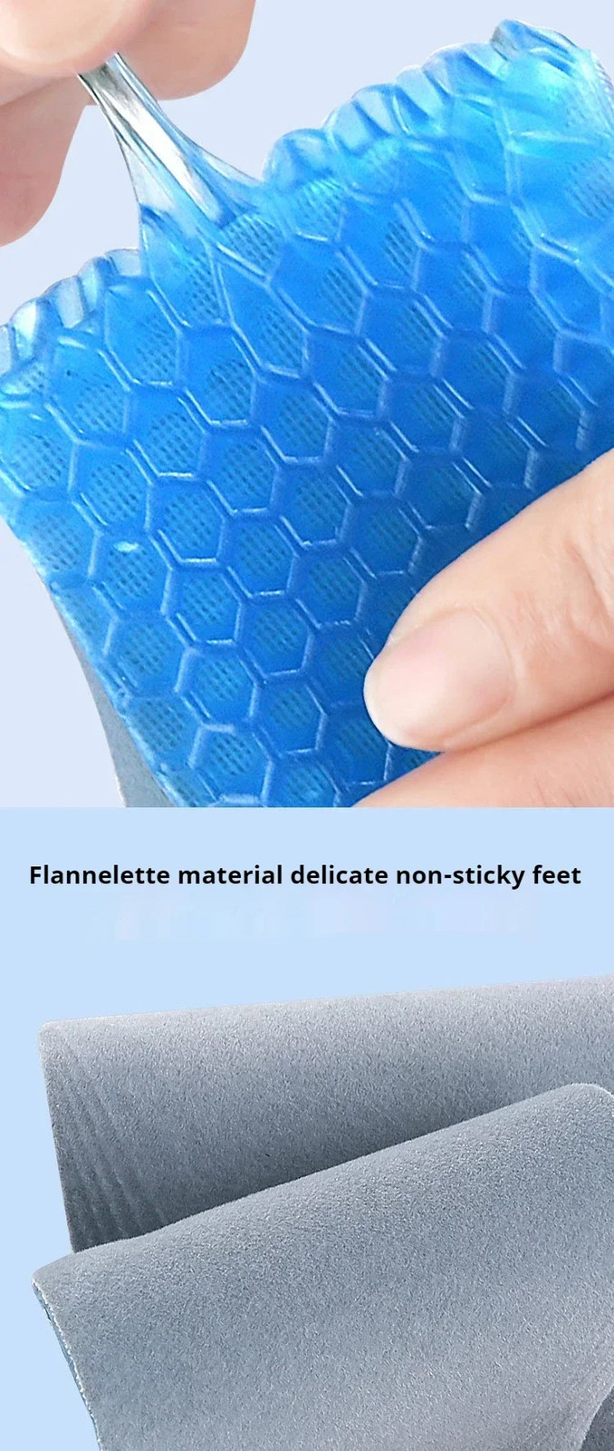 1 Pair Silicone Gel Soft Insoles Outdoor Sports Running Insole Elastic Shock-abs