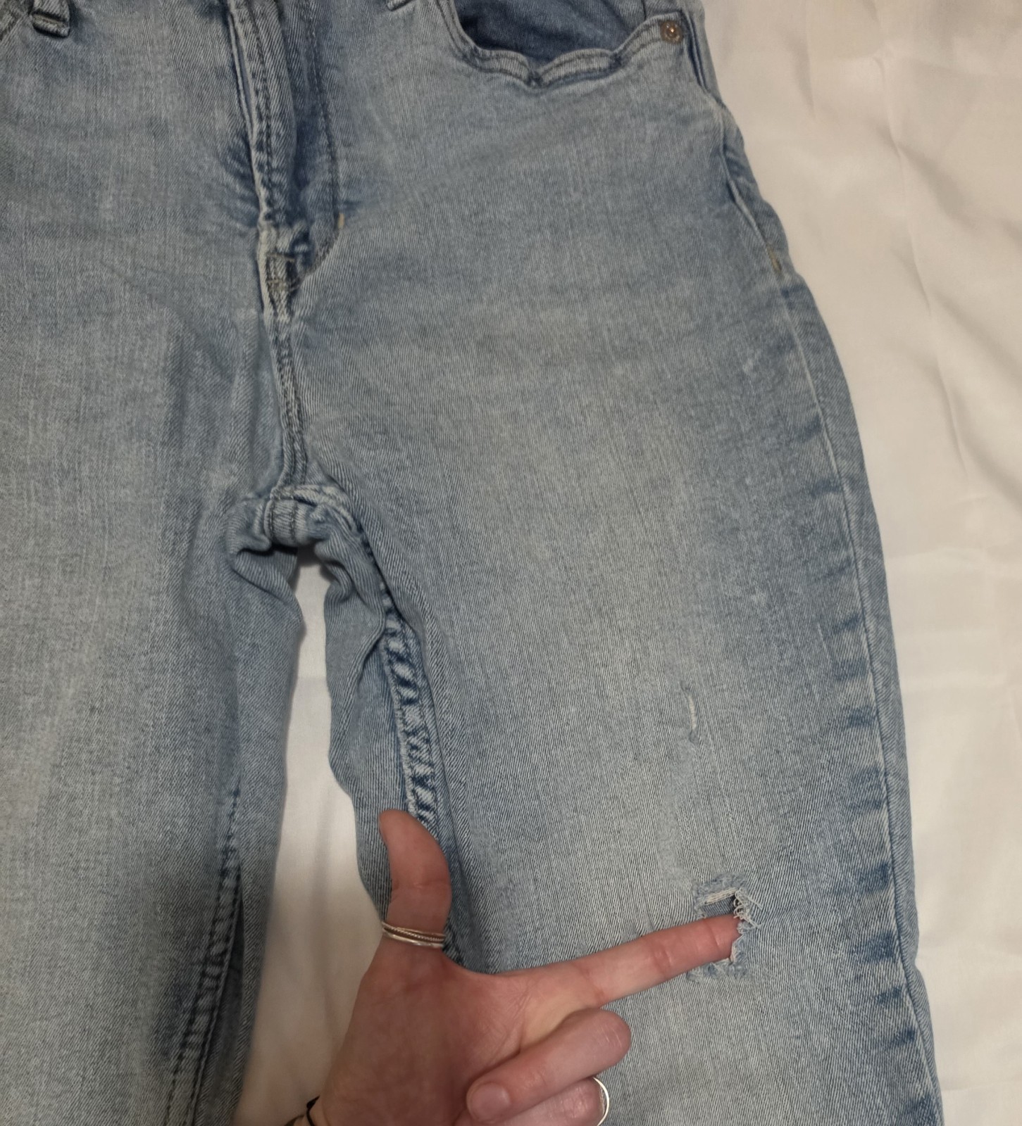 Gap Universal Leggings Distressed Skinny Jeans Light Wash Sz 8