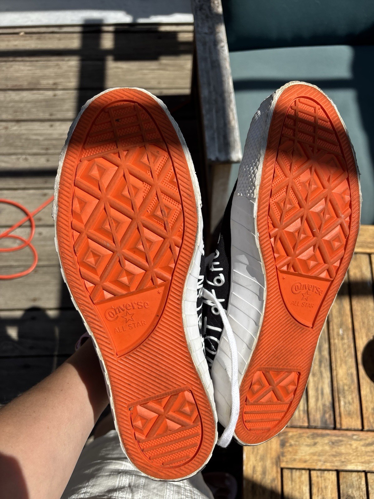 Converse Chuck Sneakers All Star High Top Not a Chuck Black/White/Orange US 10.5