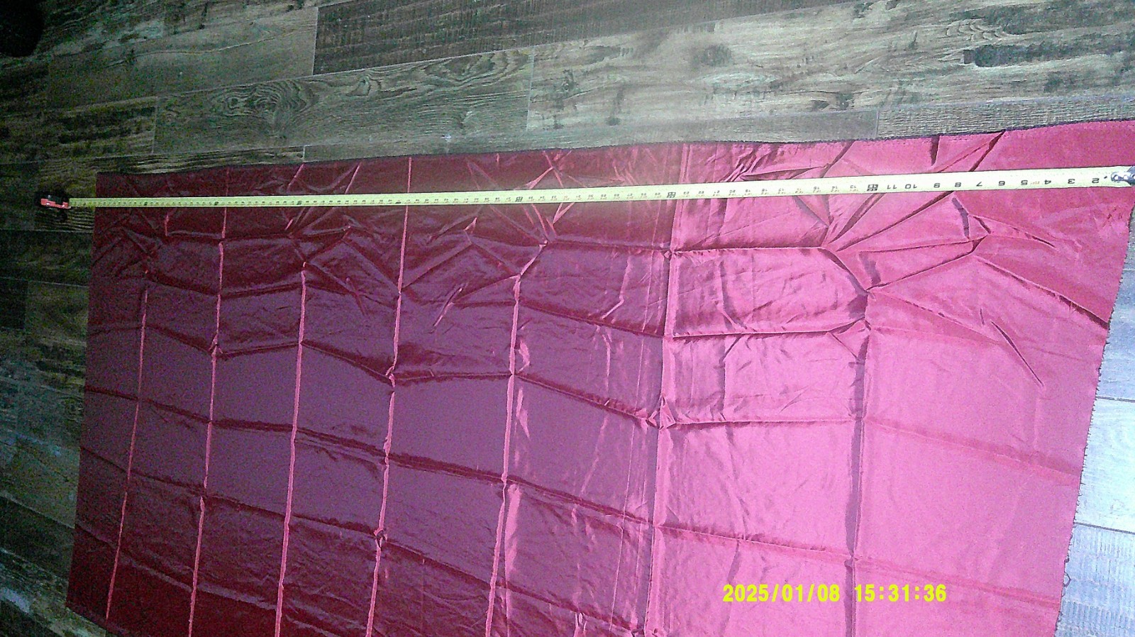 Vintage Faux Red Satin Polyester Fabric Lining (Soft and Shiny) 94.25″ x 44″