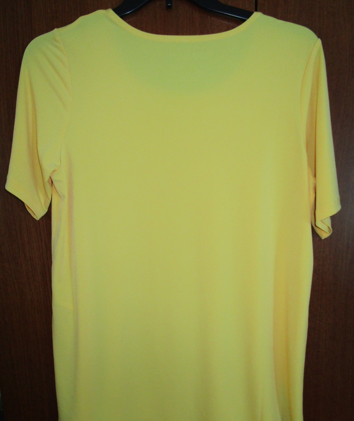 Susan Graver Tunic Top Yellow Medium Polyester & Spandex Bust 42 Length 29 in