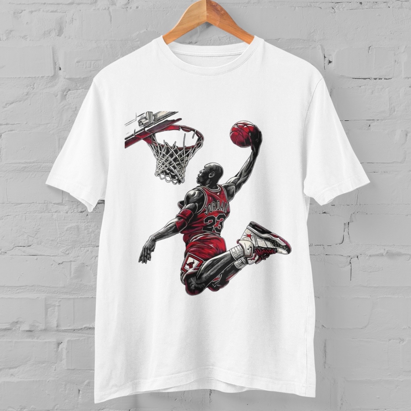 Retro Jordan 23 Basketball Dunk T-Shirt Vintage Air Sports Tee Streetwear Gift