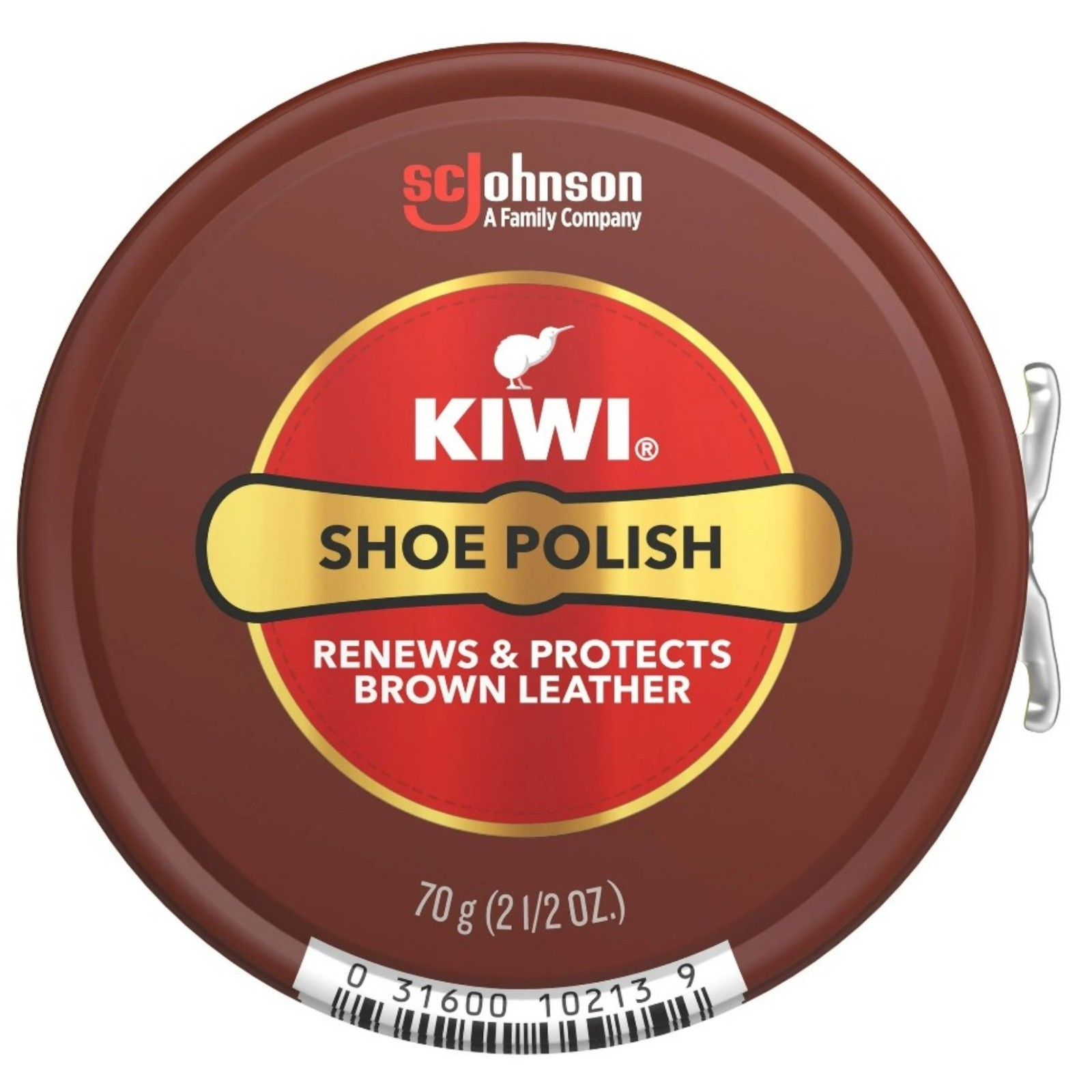 Kiwi Brown Shoe Polish 2.5oz 70g 2 Pack Renews & Protects Leather Shoes Bags