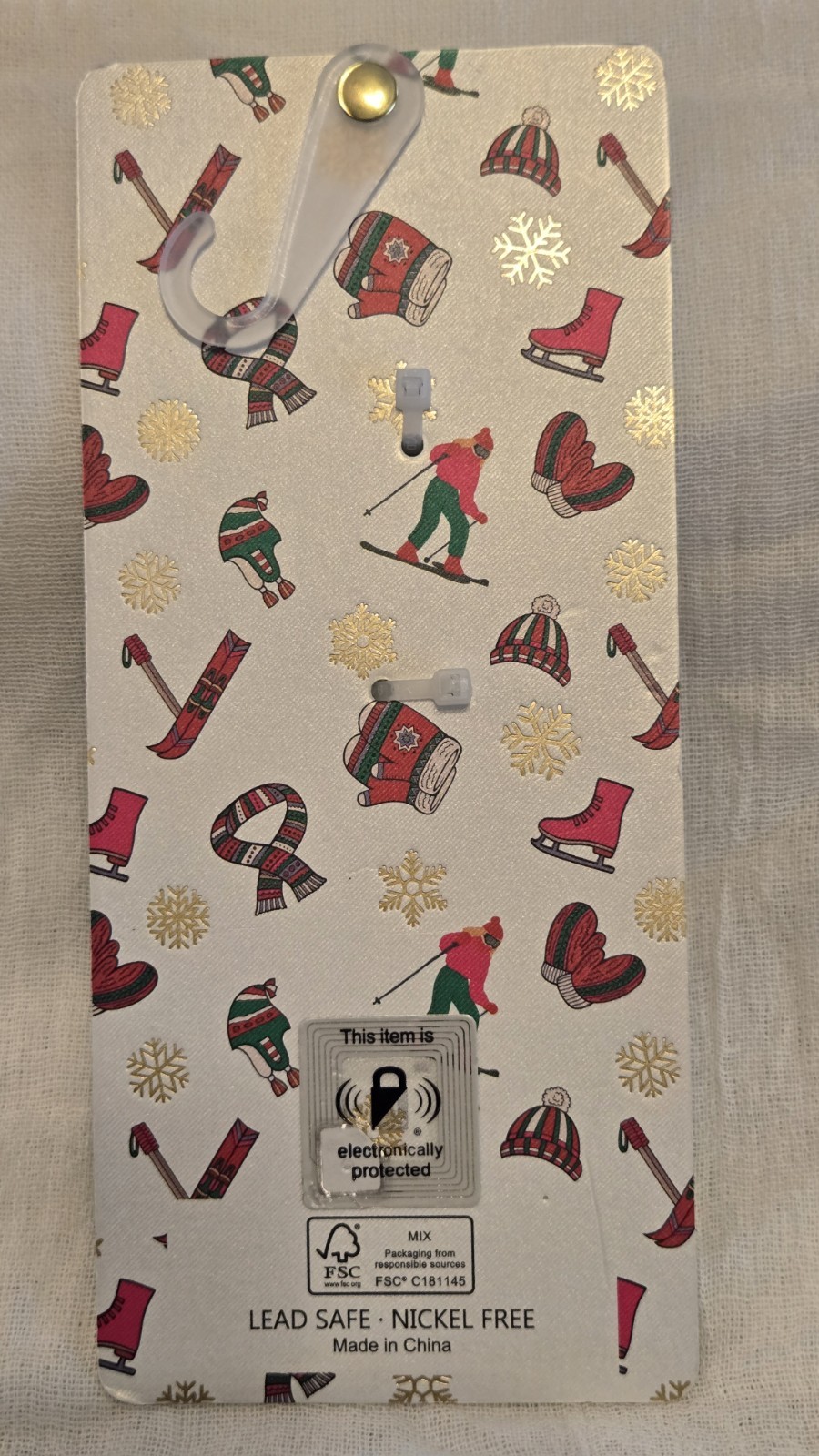 piper•k SKI PASS Bag Charm & Key Chain BNWT