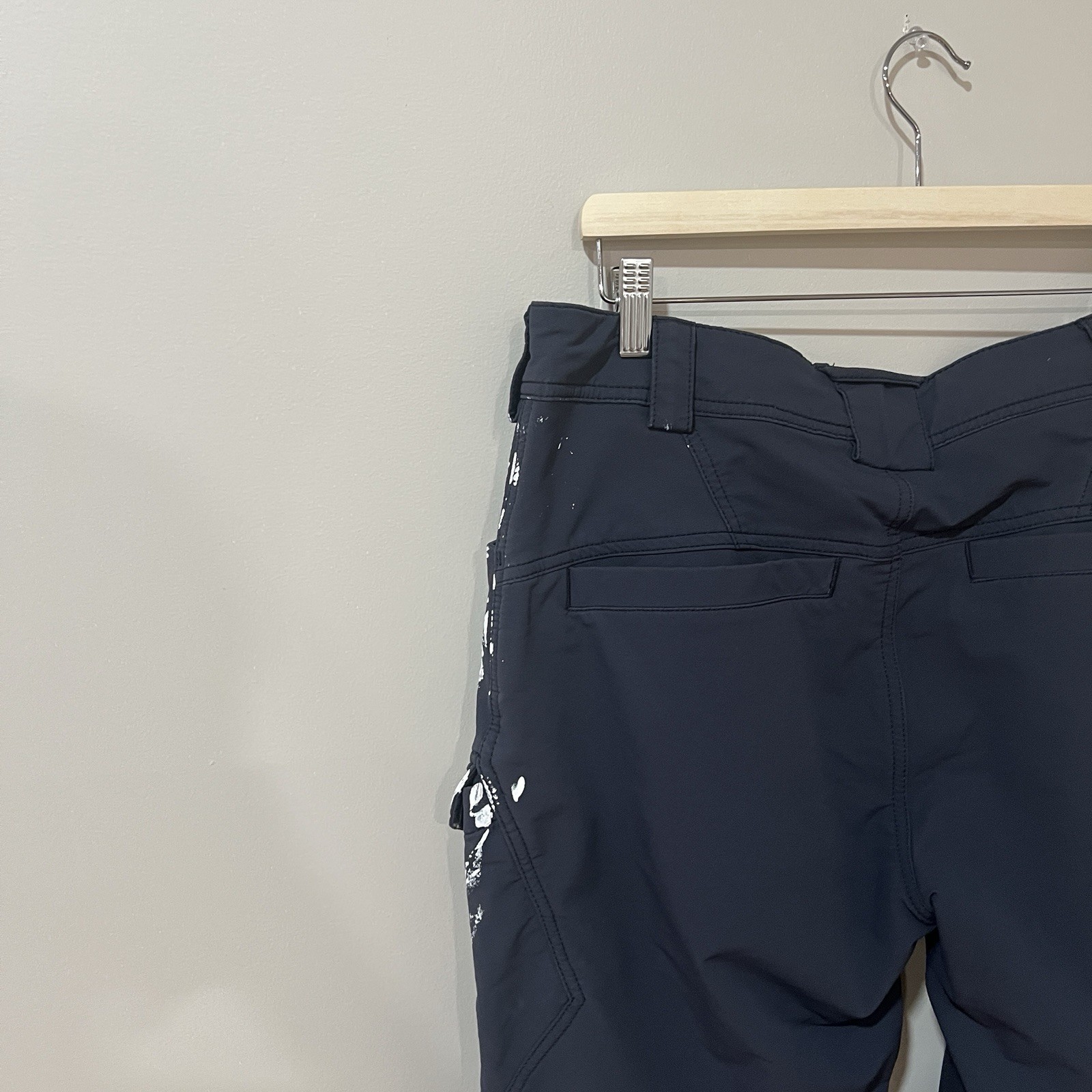 Truewerk T2 Werkpant Cargo Mens 34×32 Navy Dark Blue Workwear Stretch Utility