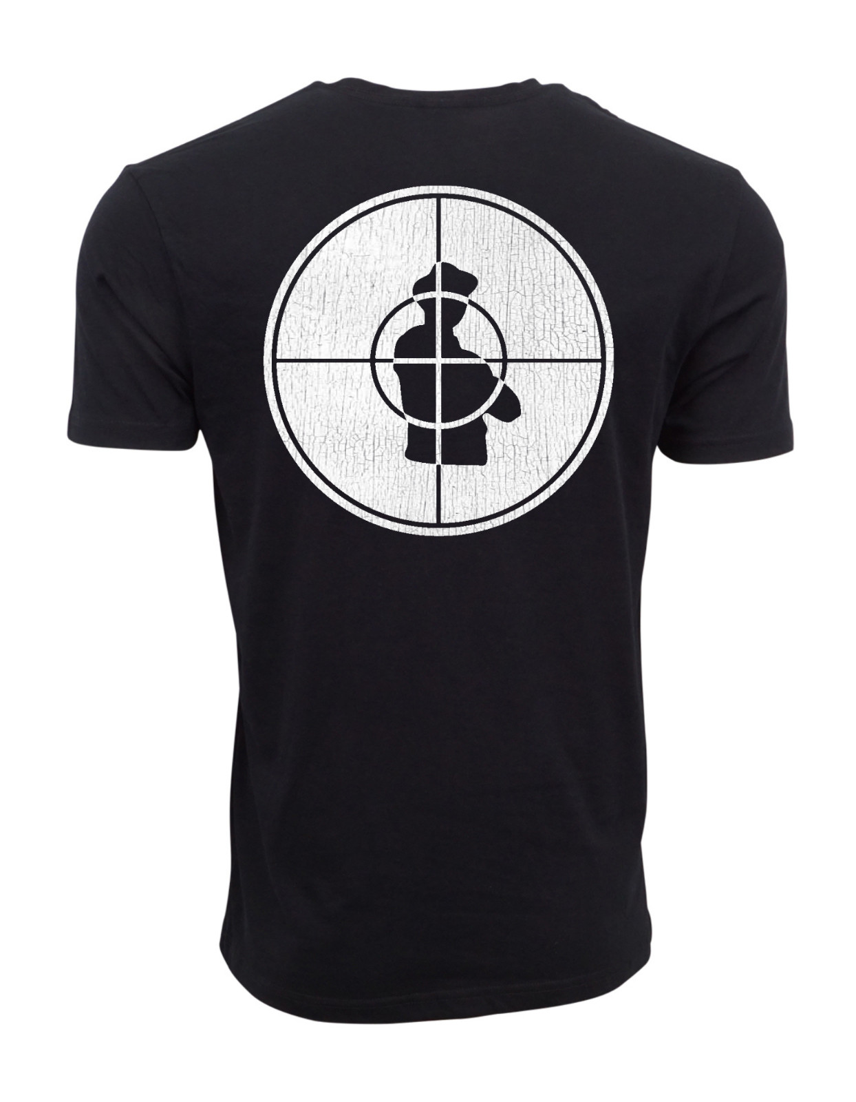 1991 PUBLIC ENEMY CROSSHAIR VINTAGE LOOK BLACK T-SHIRT