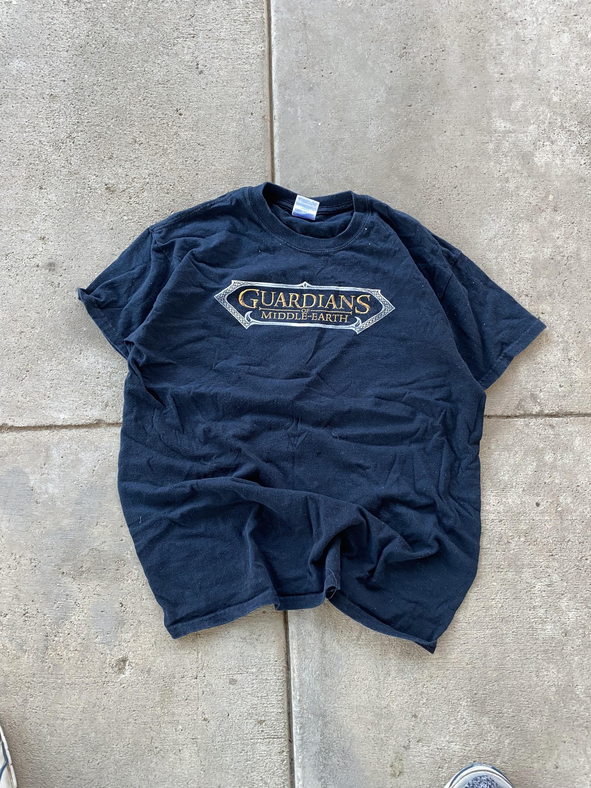 Guardians Of Middle-earth Shirt Mens Medium Black Gandalf Gildan Graphic Tee Y2k