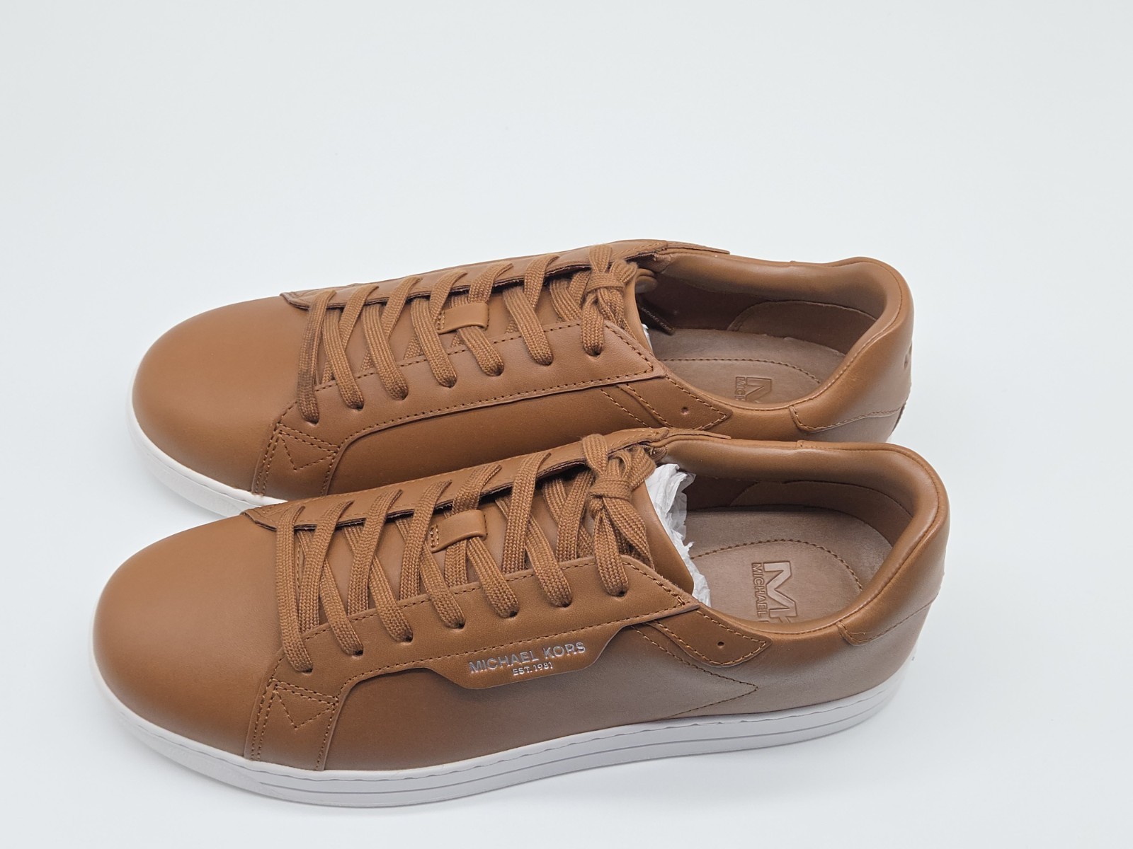 Michael Kors Men’s Lugage Brown Keating Leather Sneakers SIZE 9M/9.5M/10M NIB