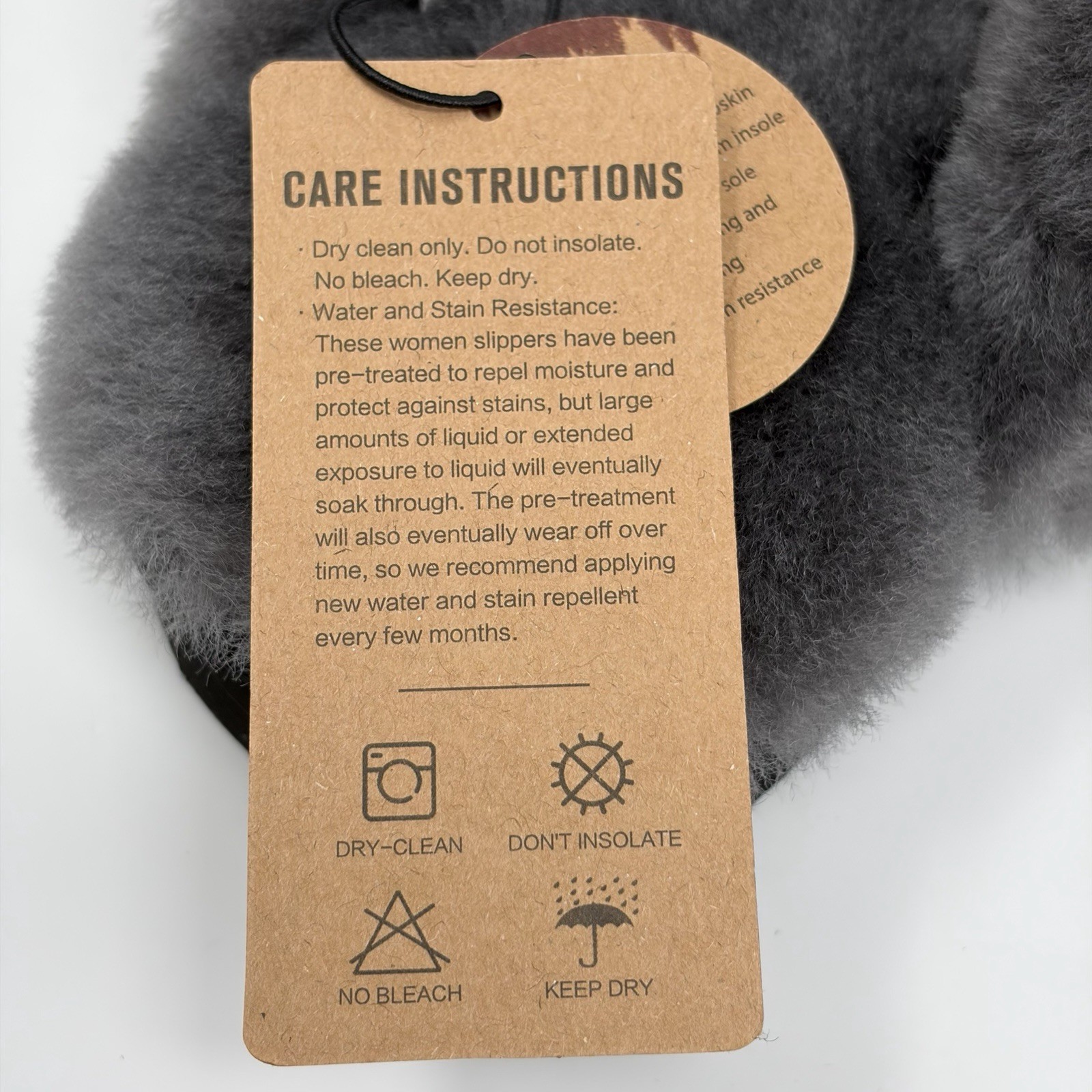Fanture Cloud 901 Black Grey Sheepskin Memory Foam Slippers Women’s Size 11