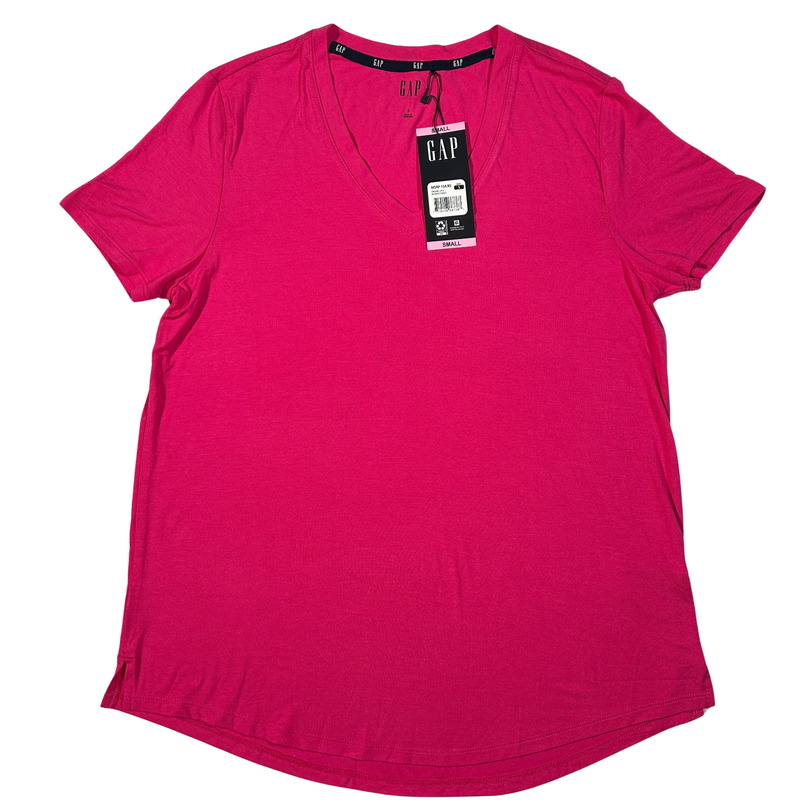 NEW – Gap – Women’s Machine Washable Relaxed Easy Fit Short Sleeve V-Neck Tee
