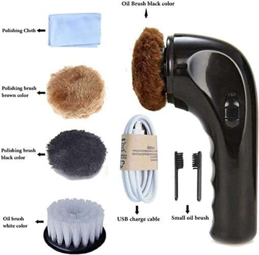 Shoe Shine Kit Electric Shoe Polisher Brush Shoe Shiner Dust Cleaner Portable