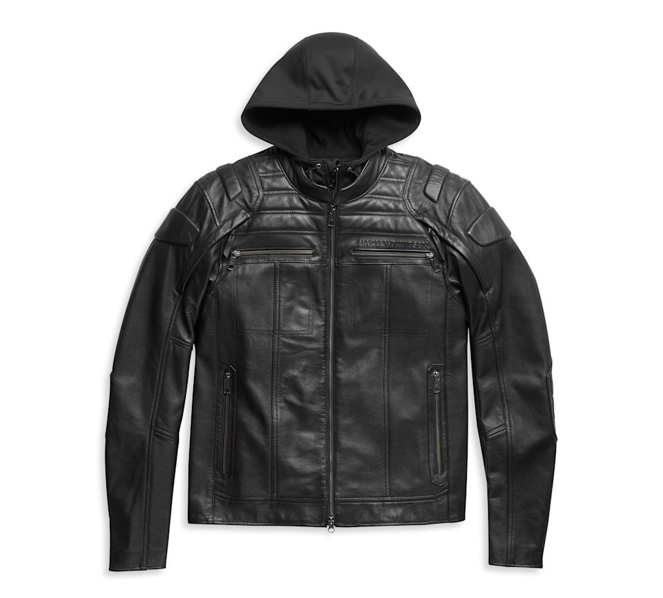 New Harley Davidson Men’s Auroral II 3-in-1 Reflective Leather Motorcycle Jacket