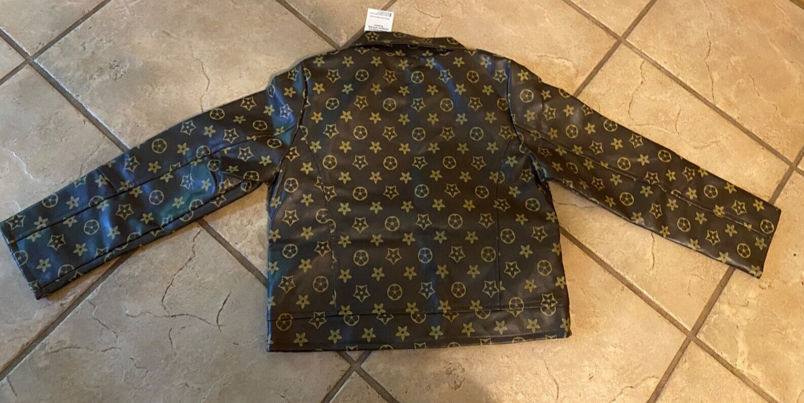 Cool Kids Brooklyn’s YT Style Size 120 (5T) Brown Faux Leather Jacket Fashion