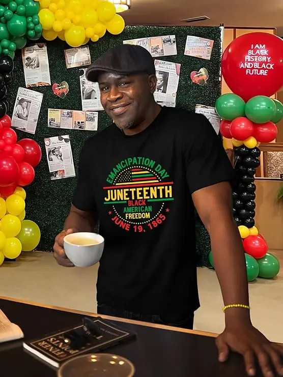 Juneteenth Shirt for Men 1865 Celebrate African American Freedom Tshirts