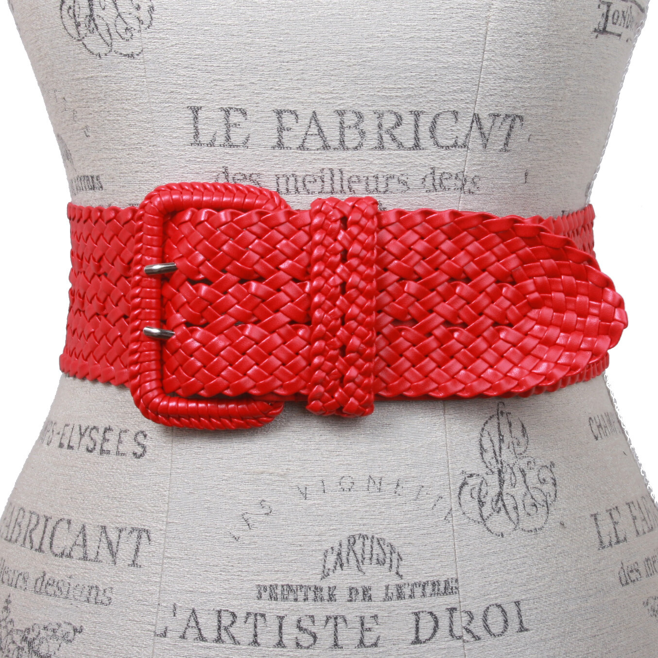 Women’s 3″ Wide Hand Made Braided Square Buckle Belt