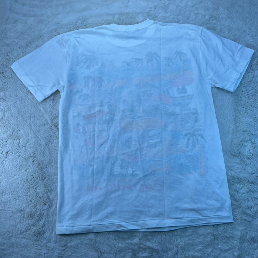 Vintage J. Screen Printers 1992 Mens XL White Venice Malibu California T-Shirt