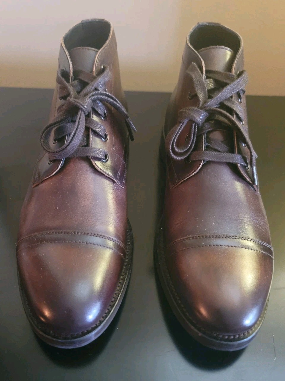 Thursday Boot CADET Men’s Size 8.5 Rich Mahogany Brown Leather Cap Toe Boot NEW