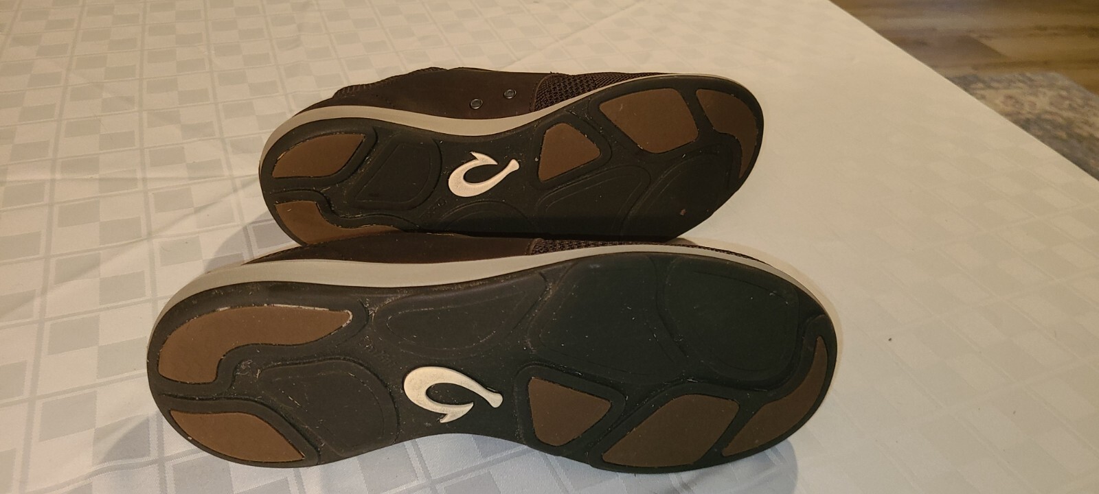 Olukai Nohea Moku Men’s No Tie Boat Shoes 9 brown