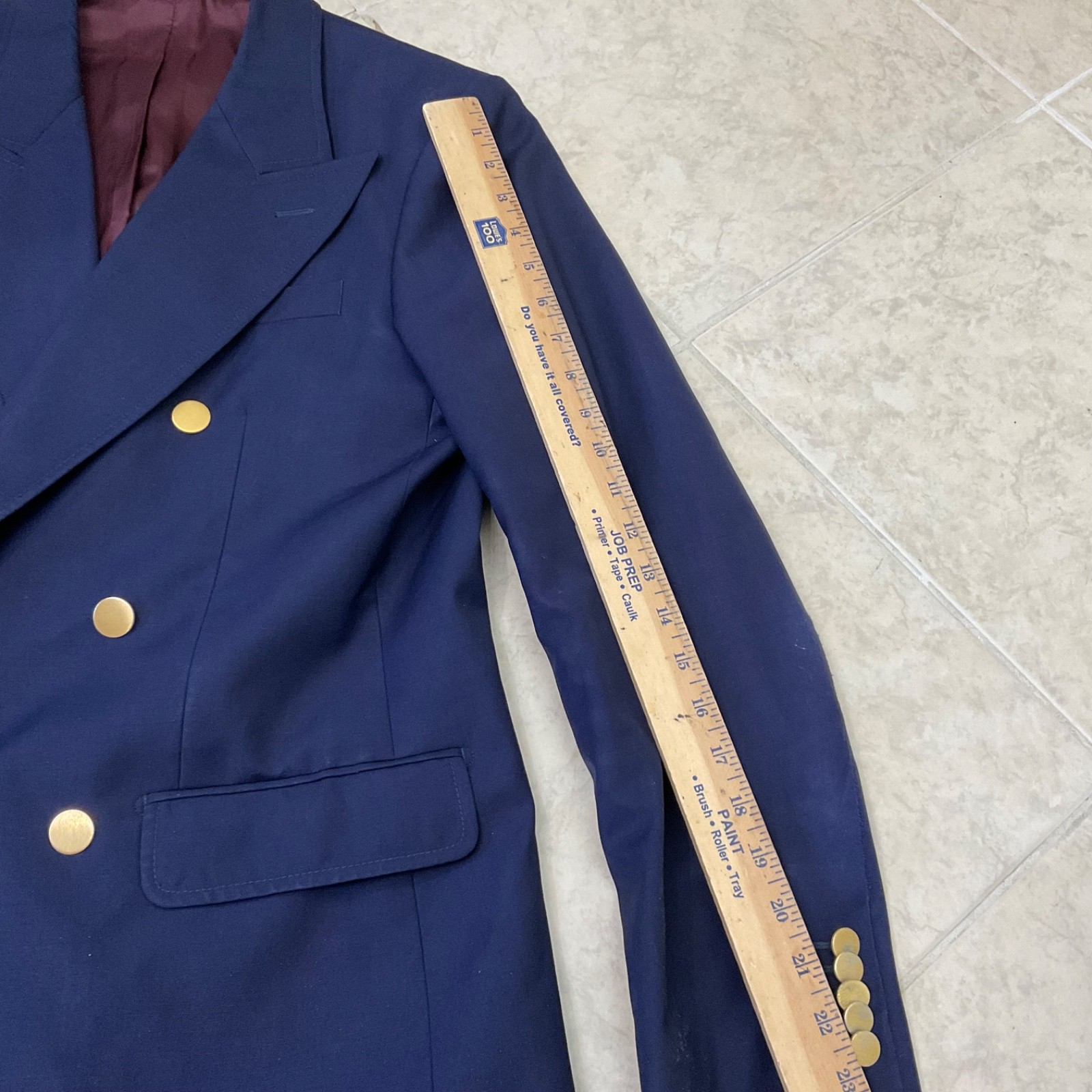 Gucci Uniform Blazer Navy Wool Mohair EU 48 US 38 Replacement parts only flaws*