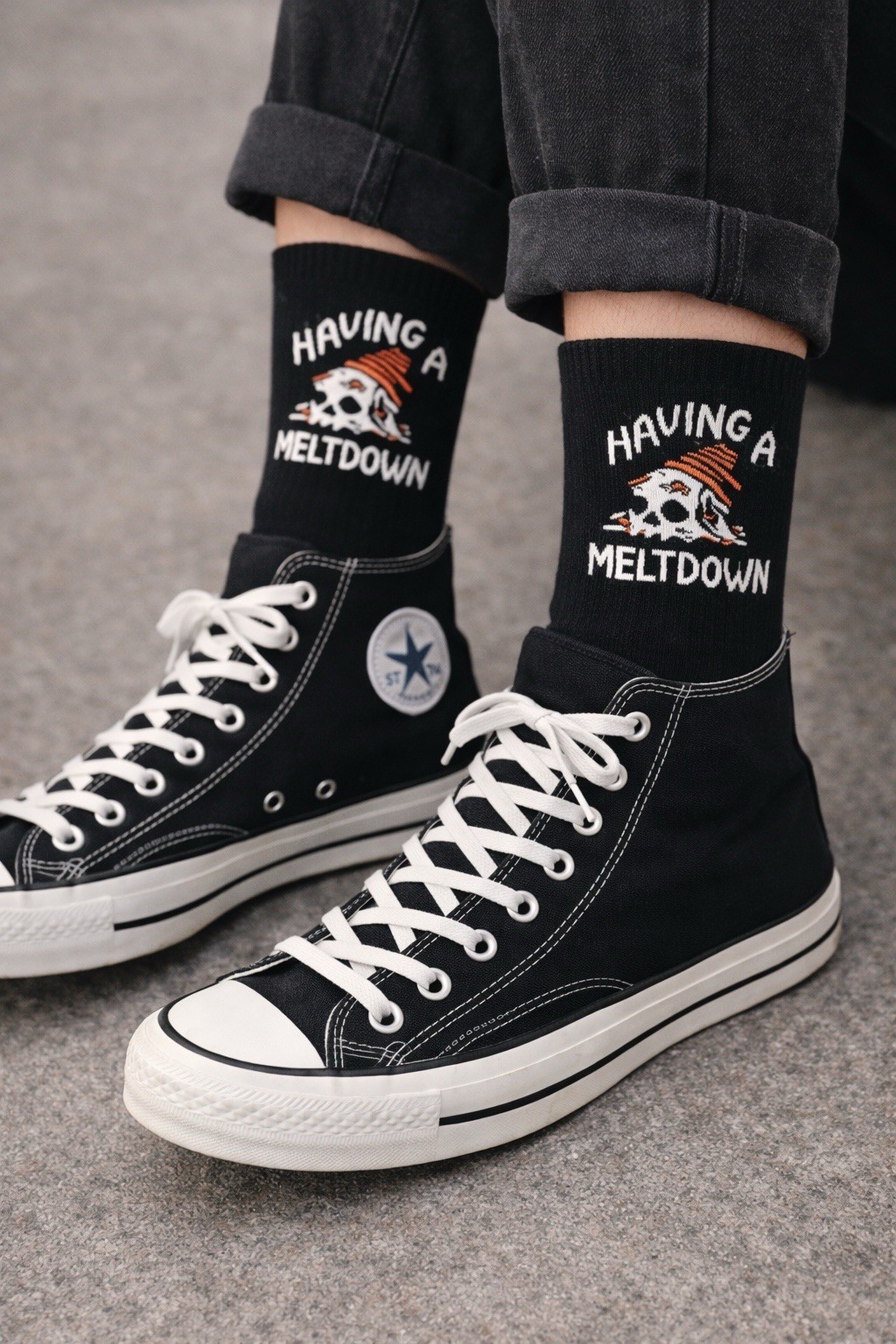 NWT ‘Having A Meltdown’ Unisex Socks – Orig.$14