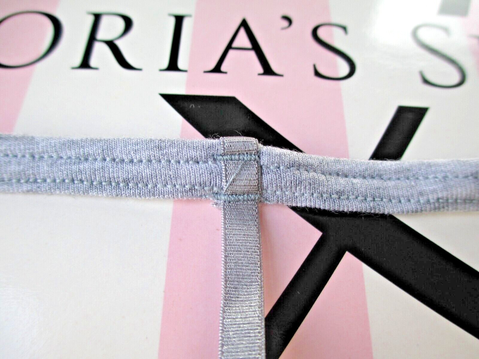 VICTORIA’S SECRET PINK Cotton V-String Thong Panty VS Heather Gray S M L XL NWT