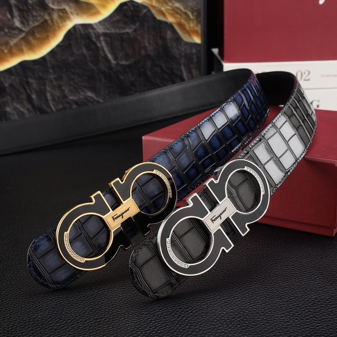 Made in Italy Handcrafted Ferragamo Belt Gift for Husband Width:3.8cm/1.5in